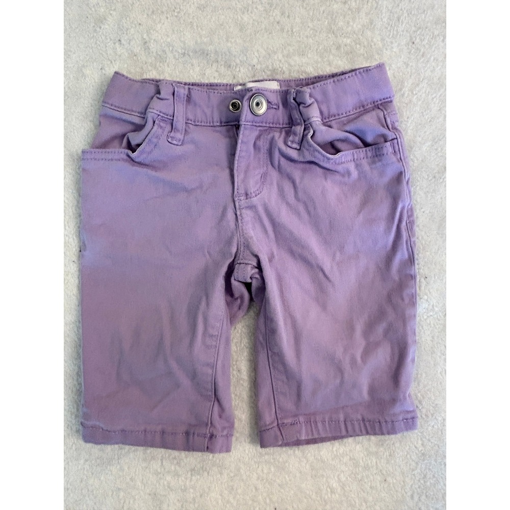 The Childrens Place Girls Purple Chino Shorts Size 5 Cotton Blend Casual Summer